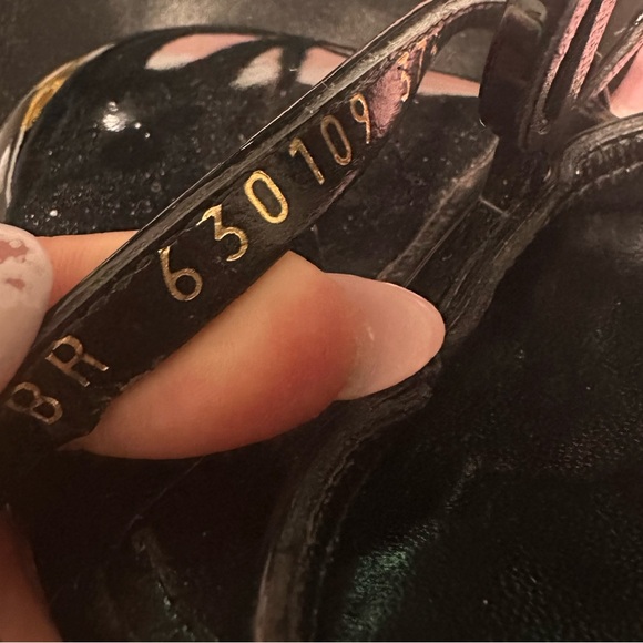 Yves Saint Laurent Ysl Black patent leather Strappy Heels - Picture 2 of 12